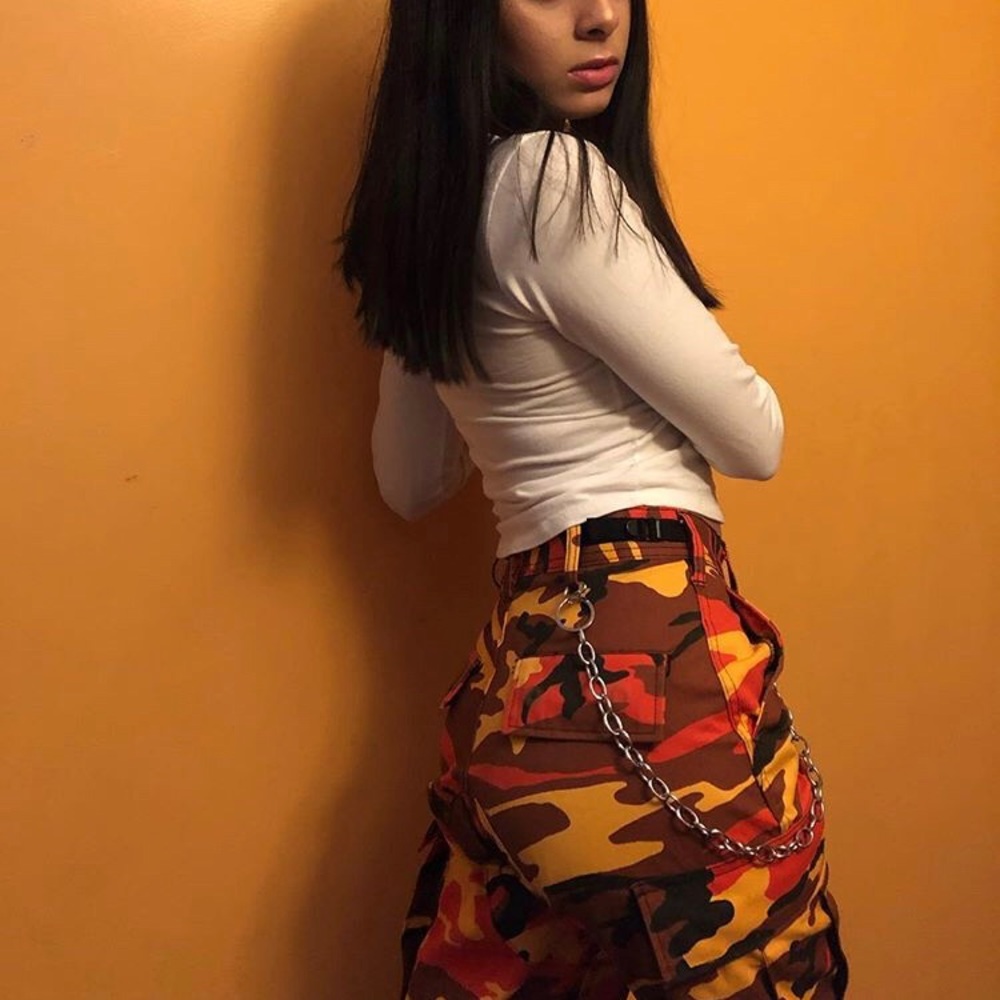 🧡🖤 ZUMIEZ CAMO PANTS ORANGE 🧡🖤